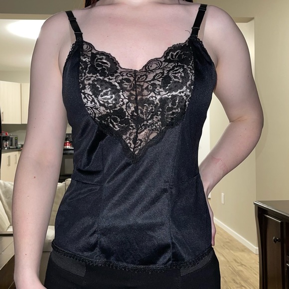 ✨Black Chemise✨ sexy lace trim cami / beautiful and elegant - Picture 3 of 7